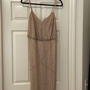 Adrianna papell sequined floor length dress